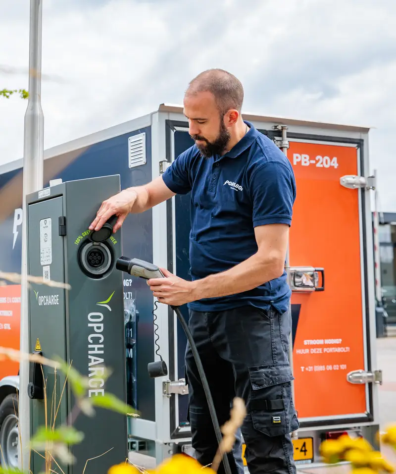 Portabolt batterij trailer